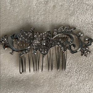 Silver bridal hairpin